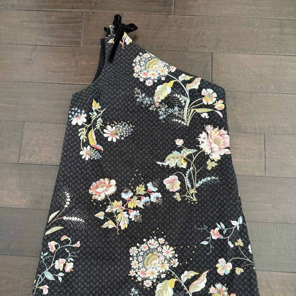 Maeve one shoulder mini dress with metal embellishments SZ10